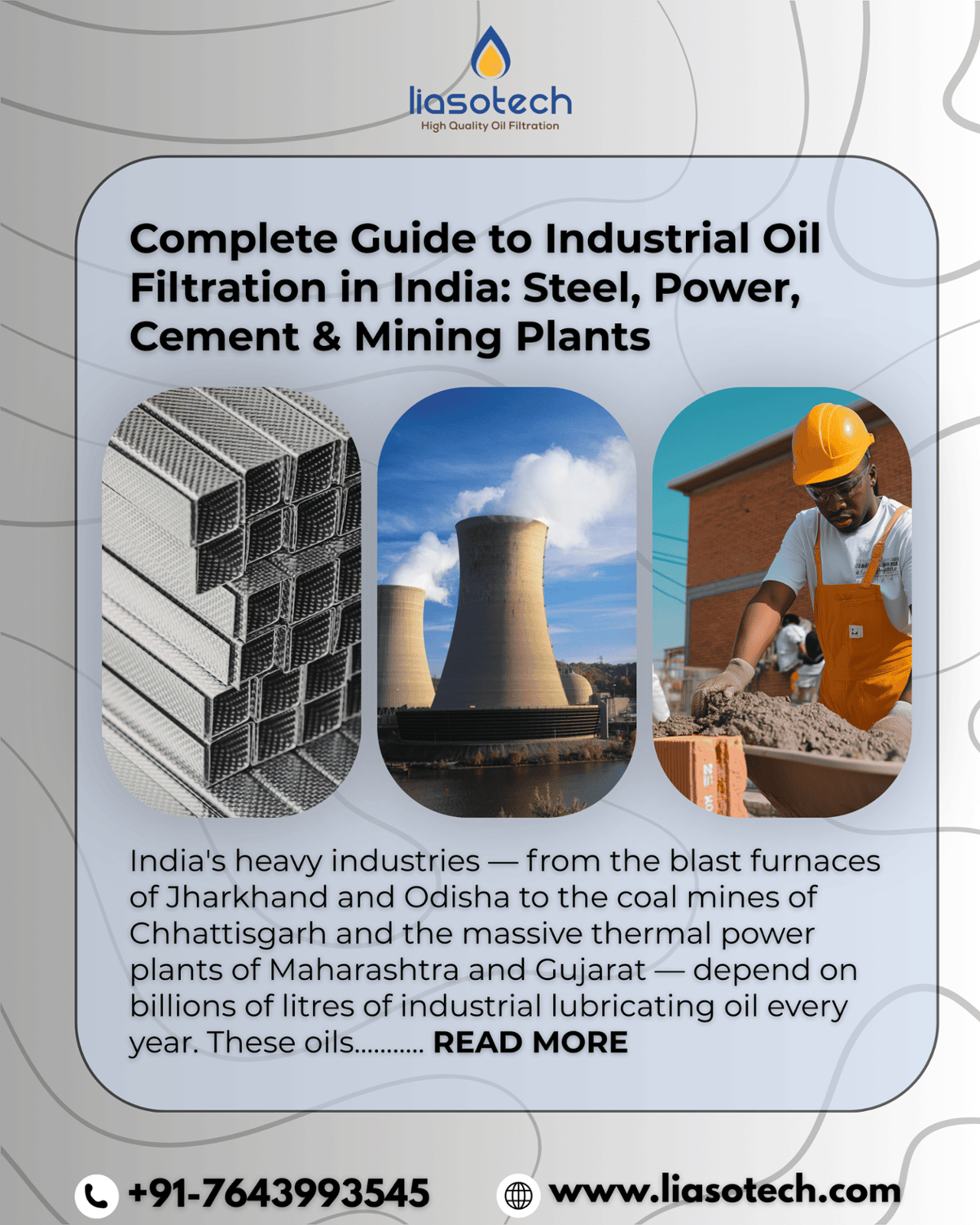 Complete Guide to Industrial Oil Filtration in India: Steel, Power, Cement & Mining Plants
